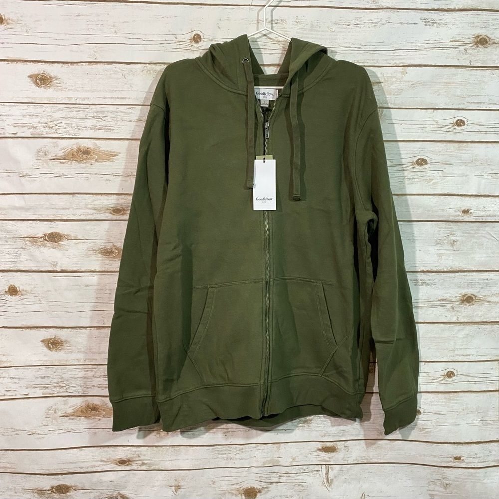 Goodfellow & Co Men’s Ultra Soft Green Fleece Hoodie Size M